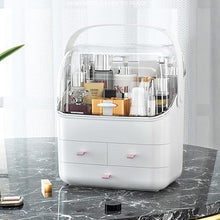 Load image into Gallery viewer, Makeup Organizer, Skincare Cosmetic Storage Box with Clear Flip Lid, Elegant Beauty Organizer for Dresser or Countertop